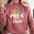 Pre-K Crew Teacher Team Squad Hello Back School Graduation Comfort Colors Sweatshirt Crimson