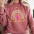Pre-K Preschool Kindergarten Future Teacher Rainbow Comfort Colors Sweatshirt Crimson