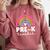 Pre-K Teacher Cute Pre Kindergarten For Teachers Rainbow For Men Women Kids Comfort Colors Sweatshirt Crimson Pre-K Teacher Cute Pre Kindergarten For Teachers Rainbow For Men Women Kids Comfort Colors Sweatshirt Crimson