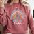 Pre-K Teacher Leopard Boho Rainbow Back To School Comfort Colors Sweatshirt Crimson Pre-K Teacher Leopard Boho Rainbow Back To School Comfort Colors Sweatshirt Crimson