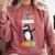 Pre-K Vibes Only Penguin Teachers Kids Back To School Comfort Colors Sweatshirt Crimson