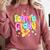 Preppy Fourth Grade Back To School 4th Grade Teacher Girls Comfort Colors Sweatshirt Crimson