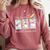Preppy Silly Teacher Goose Build Character Back To School Comfort Colors Sweatshirt Crimson