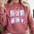 Preppy Spooky Teacher Halloween Ghost Coquette Bow Autumn Comfort Colors Sweatshirt Crimson