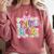 Preppy Third Grade Back To School Teacher Girl Kid Comfort Colors Sweatshirt Crimson