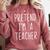 Pretend I'm A Teacher Costume Halloween Lazy Adult Kids Comfort Colors Sweatshirt Crimson