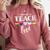 I Promise To Teach Love LGBT-Q Pride Proud Ally Teacher Comfort Colors Sweatshirt Crimson