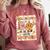 Pumpkin Teacher Preppy Fall In Love With Learning Autumn Comfort Colors Sweatshirt Crimson