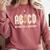 Retro Abcd Teacher Novelty Back To School Teacher Comfort Colors Sweatshirt Crimson