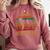 Retro Boston Terrier Dad Dog Owner Pet Bostie Father Comfort Colors Sweatshirt Crimson