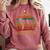 Retro Boston Terrier Mom Dog Mother Pet Bostie Mama Comfort Colors Sweatshirt Crimson