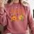 Retro Fall In Love With Learning Autumn Pumpkin Teacher Comfort Colors Sweatshirt Crimson