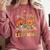 Retro Fall In Love With Learning Autumn Pumpkin Teacher Kids Comfort Colors Sweatshirt Crimson