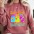 Retro Are You Falloween Direction Teacher Spooky Halloween Comfort Colors Sweatshirt Crimson