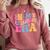 Retro Groovy Retirement Era Retired Teacher Comfort Colors Sweatshirt Crimson