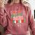 Retro Sleighing Math Problems Santa Math Teacher Christmas Comfort Colors Sweatshirt Crimson