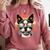 Retro Sunset Sunglasses Boston Terrier Boston Bull Bostie Comfort Colors Sweatshirt Crimson