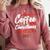 Running On Coffee And Christmas Cheer Lover Teacher For Men Women Kids Comfort Colors Sweatshirt Crimson
