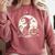 Scary Halloween Cat Costume Retro Cat Moon For Men Women Kids Comfort Colors Sweatshirt Crimson
