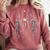 Science Teacher Dancing Skeleton Halloween Chemist Scientist Comfort Colors Sweatshirt Crimson