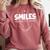 Smile Smiles Change The World Teacher T-Shirt Happy T-Shirt Comfort Colors Sweatshirt Crimson