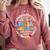 Special Education Teacher SPED Squad Team Kids Men Groovy Comfort Colors Sweatshirt Crimson