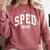 SPED Crew SPED Teacher Back To School For Women Men Comfort Colors Sweatshirt Crimson