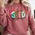 SPED Squad Special Education Teacher Autism Christmas Women Comfort Colors Sweatshirt Crimson