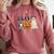 Spooky Ghost Boston Terrier Pumpkin Halloween Dog Lover Comfort Colors Sweatshirt Crimson