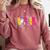 Spooky Halloween Teacher Para Counselor SPED Preppy Boo Kids Comfort Colors Sweatshirt Crimson