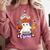 Spooky Para Crew Ghost Halloween Paraprofessional Teacher Comfort Colors Sweatshirt Crimson