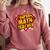Super Math Teacher Educational Superhero Comfort Colors Sweatshirt Crimson