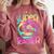 Super Teacher Back To School Apple Tie Dye First Day Comfort Colors Sweatshirt Crimson