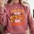 I Teach The Cutest Little Turkeys Teacher Thanksgiving Comfort Colors Sweatshirt Crimson