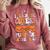 I Teach The Cutest Pumpkins Halloween Fall Teacher Women Comfort Colors Sweatshirt Crimson