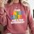 I Teach Kindergarten What Is Your Superpower Teacher Comfort Colors Sweatshirt Crimson
