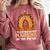 Teach Leopard Rainbow Cute Halloween Costume Teacher Women Comfort Colors Sweatshirt Crimson