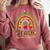 Teach Love Inspire Rainbow Leopard Cheetah Print Teacher Comfort Colors Sweatshirt Crimson Teach Love Inspire Rainbow Leopard Cheetah Print Teacher Comfort Colors Sweatshirt Crimson