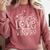 Teach Love Inspire Retro Teacher Kids Back To School Comfort Colors Sweatshirt Crimson