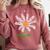 Teach Love Inspire Teachers Inspirational Flower Teachers Comfort Colors Sweatshirt Crimson