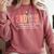 Teacher 2ND Grade Team Like a Normal Team But Much Cooler Comfort Colors Sweatshirt Crimson