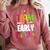 Teacher Early Childhood Education Preschool Head Start Crew Comfort Colors Sweatshirt Crimson