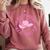 In My Teacher Era Yeehaw Pink Teacher Western Cowgirl Comfort Colors Sweatshirt Crimson