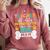 Teacher Off Duty Promoted To Stay At Home Dog Mom Teachers Comfort Colors Sweatshirt Crimson