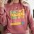Teacher Overuse 67 Teacher Comfort Colors Sweatshirt Crimson