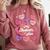 Teacher Positive Affirmations Candy Heart Valentine's Day Comfort Colors Sweatshirt Crimson