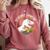 Teacher-Saurus Dinosaur Teacher Design T-Rex Design Comfort Colors Sweatshirt Crimson