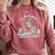 Teacher Skeleton Messy Bun I'Ll Just Wait Until Its Quiet Comfort Colors Sweatshirt Crimson