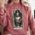 The Teacher Skeleton Tarot Card Comfort Colors Sweatshirt Crimson