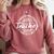 Teacher Thankful Blessed & Kind Of A Mess Hearts Cute Comfort Colors Sweatshirt Crimson